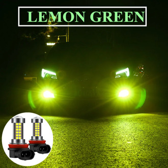 1PC New Lemon green H8 H11 CAR LED H10 9006 HB4 9005 HB3 LED Bulbs Car Fog Lights Auto DRL Lamps Daytime Running Lights 12V