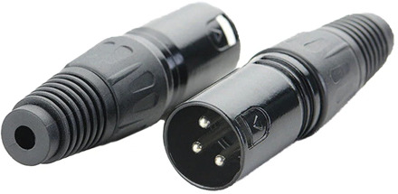 1pc New XLR 3 Pin Male MIC Snake Plug Audio Microphone Cable Connector Mount Adapter