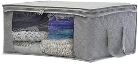 1Pc Niet-geweven Kleding Opbergtas Vouwen Quilt Opbergdoos Stofdicht Kleding Quilt Zak Houder Organizer bespaar Ruimte Grijs
