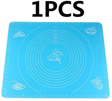 1Pc Non-stick Siliconen Mat Rolling Deeg Liner Pad Gebak Cake Bakvormen Pasta Meel Tafel Vel Keuken Accessoires tool blauw 1stk