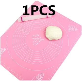 1Pc Non-stick Siliconen Mat Rolling Deeg Liner Pad Gebak Cake Bakvormen Pasta Meel Tafel Vel Keuken Accessoires tool roze 1stk