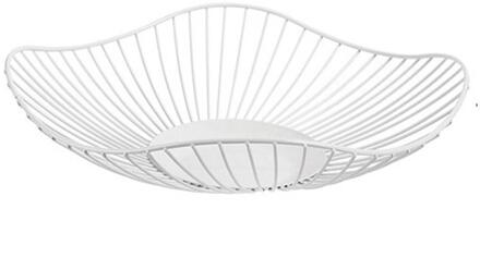 1Pc Nordic Stijl Water Fruitmand Eenvoudige Levert Snack Woonkamer Opslag Iron Fruit Fruit Bassin Huishoudelijke Pla x1N0 wit