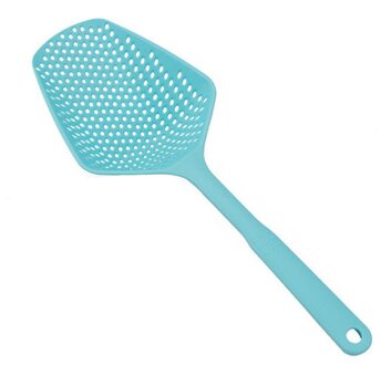 1Pc Nylon Zeef Scoop Vergiet Keuken Kookgerei Accessoires Gadgets Drain Groenten Water Scoop Draagbare Thuis Koken Gereedschap blauw