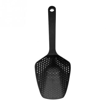 1Pc Nylon Zeef Scoop Vergiet Keuken Kookgerei Accessoires Gadgets Drain Groenten Water Scoop Draagbare Thuis Koken Gereedschap zwart
