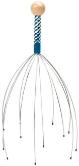 1Pc Octopus Hoofd Hoofdhuid Ontspanning Massage Pijnbestrijding Body Massager Stress Release Ontspannen Klauw Metalen Massager Apparaat Unisex Blauw