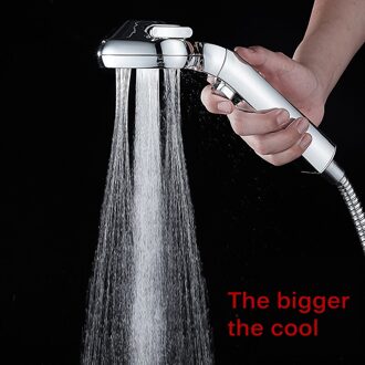 1Pc Onder Druk Nozzle Douchekop Abs Badkamer Accessoires Hoge Druk Waterbesparende Regenval Chroom Douchekop