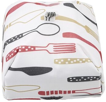 1Pc Opvouwbare Geïsoleerde Voedsel Cover Met Aluminiumfolie Voedsel Isolatie Cover Tafel Cover Isolatie Cover YL890312 rood