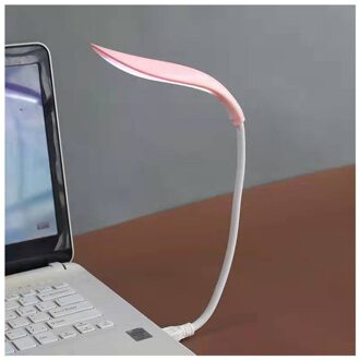 1Pc Opvouwbare Super Bright Usb Led Boek Licht Draagbare Leeslamp Licht Tafellamp Voor Power Computer Laptop Night verlichting USB roze