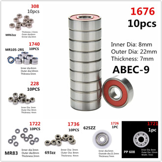1pc OR 10PCS Roller Ball Bearings High Speed Seat Miniature Bearing Steel Shafts MR105-2RS 693zz625ZZ MR83 608 MrR63zz MR105-2RS