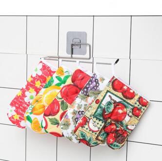 1Pc Oranje Druif Print Keuken Anti Verbranden Warmte Isolatie Magnetron Handschoenen