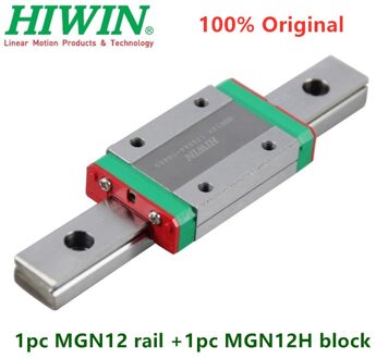 1Pc Originele Hiwin Lineaire Gids MGN12 150 200 250 300 330 350 400 450 500 550 Mm MGNR12 Rail + 1Pc MGN12H Blok Vervoer Cnc 12Mm 150mm
