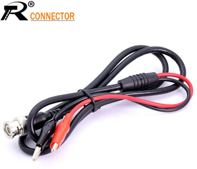 1pc Oscilloscope BNC Male Plug to Dual Alligator Clip Oscilloscope Test Probe Lead Cable 1m 500V 5A for Electrical Working