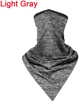 1Pc Outdoor Fietsen Ademende Ice Zijde Hals Cover Sport Das Hoofdband Gezicht Bandana Winddicht Stof Hals Cool Sjaal Wrap licht grijs