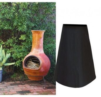 1Pc Outdoor Schoorsteen Cover Rain Dust Kachel Beschermen Polyester Black Waterdichte Tuin Draagbare Cover Duurzaam Patio Vuurkorf