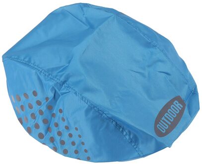 1Pc Oxford Doek Reflecterende Fiets Helm Cover Waterdicht Winddicht Fiets Helm Regen Covers blauw
