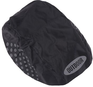 1Pc Oxford Doek Reflecterende Fiets Helm Cover Waterdicht Winddicht Fiets Helm Regen Covers zwart