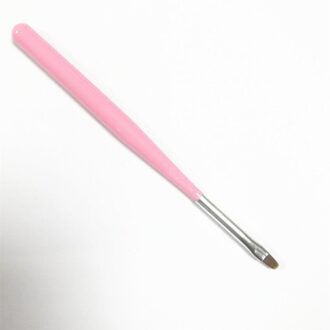 1Pc Paars Hoofd Uv Gel Tekening Schilderij Borstel Nail Art Pen Fototherapie Borstel Gradiënt Borstel Wit Handvat Voor Manicure diy Tool Roze