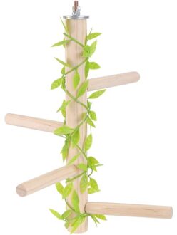 1Pc Papegaai Boomtak Stand Rack Houten Vogelkooi Stand Pole Vogelkooi Stand Pole Effen Voor Thuis Kooi winkel