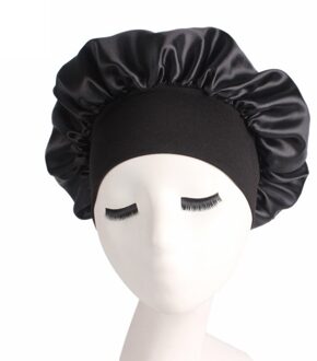 1Pc Passen Effen Satijn Motorkap Haar Styling Cap Lange Haarverzorging Vrouwen Night Slaap Hoed Zijde Hoofd Wrap Douche cap Haar Styling Tools 02
