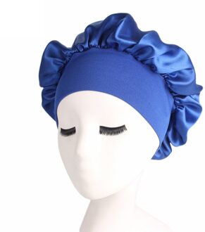 1Pc Passen Effen Satijn Motorkap Haar Styling Cap Lange Haarverzorging Vrouwen Night Slaap Hoed Zijde Hoofd Wrap Douche cap Haar Styling Tools 04