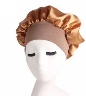 1Pc Passen Effen Satijn Motorkap Haar Styling Cap Lange Haarverzorging Vrouwen Night Slaap Hoed Zijde Hoofd Wrap Douche cap Haar Styling Tools 05