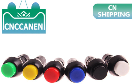 1PC PBS-11A PBS-11B 12mm self-locking Self-Recovery Plastic Push Button Switch momentary 3A 250V AC 2PIN 6Color