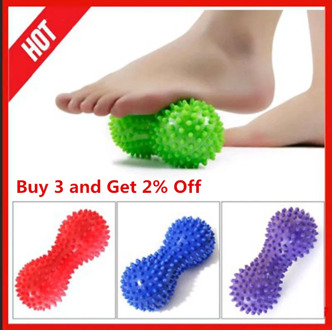 1PC Peanut Shape Massage Yoga Fitness Ball Relieve Stress pelota masaje Foot Spiky Muscle Massager Ball Foot Massage Ball
