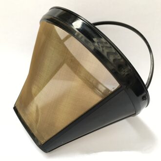 1Pc Permanente Herbruikbare #4 Kegelvorm Koffie Filter Mesh Mand Roestvrij Koffie Filters Coffeeware 1stk