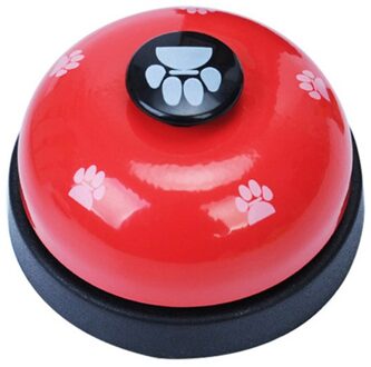 1Pc Pet Call Bell Hond Speelgoed Iq Training Hond Kat Voeden Ringer Educatief Speelgoed Huisdieren Speelgoed Interactieve Bell Eten voedsel Feeder rood