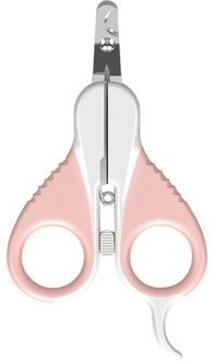 1Pc Pet Claw Clippers Professionele Rvs Kat Nail Trimmer Hond Grooming Schaar Kitten Klauw Snijders Hond Accessoires roze en wit