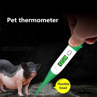 1Pc Pet Digitale Lcd Thermometer Cartoons Veterinaire Body Thermometer Waterdicht Voor Honden Paard Katten Varkens Schapen