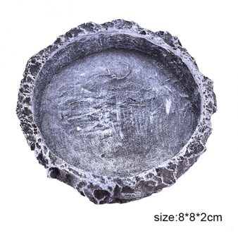 1Pc Pet Feeder Kom Wastafel Hars Niet-giftige Food Water Pot Reptiel Huisdieren Benodigdheden