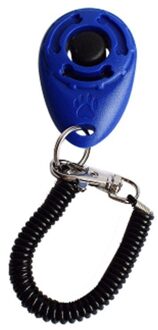 1Pc Pet Kat Hond Training Clicker Plastic Honden Klik Trainer Hulp Verstelbare Polsband Geluid Sleutel 4 Kleuren Blauw
