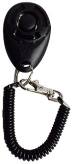 1Pc Pet Kat Hond Training Clicker Plastic Honden Klik Trainer Hulp Verstelbare Polsband Geluid Sleutel 4 Kleuren zwart