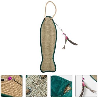 1Pc Pet Krassen Mat Beschermende Sisal Vis Vorm Pad Slijpen Pad Willekeurige Kleur