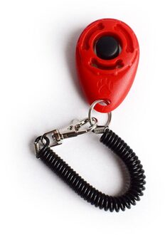 1Pc Pet Trainer Hond Opleiding Hond Clicker Verstelbare Sound Plastic Sleutelhanger En Polsband Doggy Pet Producten rood