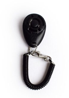 1Pc Pet Trainer Hond Opleiding Hond Clicker Verstelbare Sound Plastic Sleutelhanger En Polsband Doggy Pet Producten zwart
