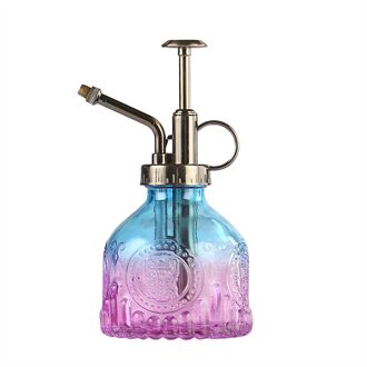 1Pc Plant Bloem Glas Water Tuin Plant Mister Tuin Watering Spuitbusfles Spuiten Kappers Pot Praktische Retro Tool Gradient blauw paars