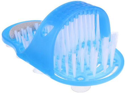 1Pc Plastic Bad Slippers Voeten Exfoliërende Verwijderen Dode Huid Scrubber Massager Voeten Wassen Reinigingsbad Douche Schoenen Voeten Zorg blauw geen doos