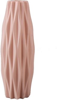 1Pc Plastic Bloem Vaas Decoratie Thuis Vazen Imitatie Keramische Bloempot Duurzaam Bloem Mand Scandinavische Stijl Home Decoratie roze