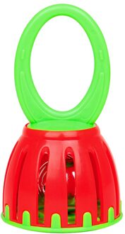 1Pc Plastic Lantaarn Vormige Hand Bell Baby Rammelaar Speelgoed Voor Kinderen (Rood)