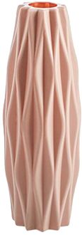 1Pc Plastic Onbreekbaar Bloem Plant Pot Vaas Studeerkamer Thuis Bruiloft Decor #35 roze
