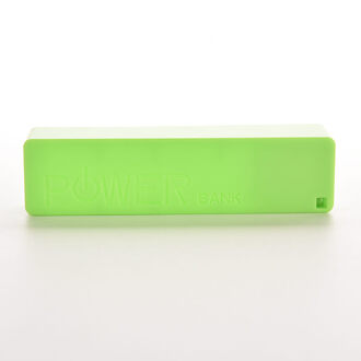 1Pc Plastic Power Bank Doos 18650 5V 1A Externe Batterij Pack Charger Case 6 Kleuren Voor Mobiele telefoon Tabletten Backup Power groen