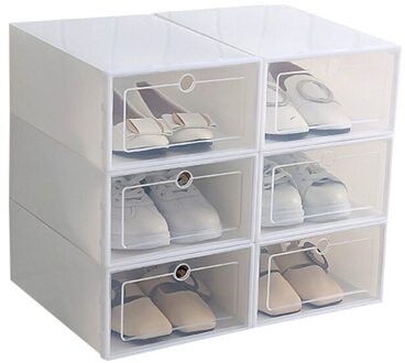 1Pc Plastic Schoenen Doos Transparante Opslag Schoenendoos Lade Organizer Huishoudelijke Diy Schoenendoos Lade Divider Home Storage . LW-groot
