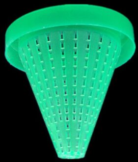 1Pc Plastic Tapered Hopper Feeder Met Zuignap Voor Aquarium Rode Worm Voeden Aquarium Kegel Levend Voedsel Mand trechter Levert groen