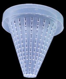 1Pc Plastic Tapered Hopper Feeder Met Zuignap Voor Aquarium Rode Worm Voeden Aquarium Kegel Levend Voedsel Mand trechter Levert wit