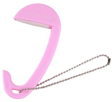 1Pc Plastic Zak Opknoping Haken Opvouwbare Paraplu Clip Hanger Draagbare Tafel Purse Bag Hook Muur Handtas Hanger Roze