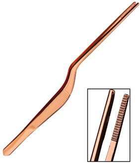 1Pc Plating Tweezer Bbq Clip Barbecue Tang Serveren Presentatie Rvs Zeevruchten Hulpmiddel Keuken Chef Levert roos goud