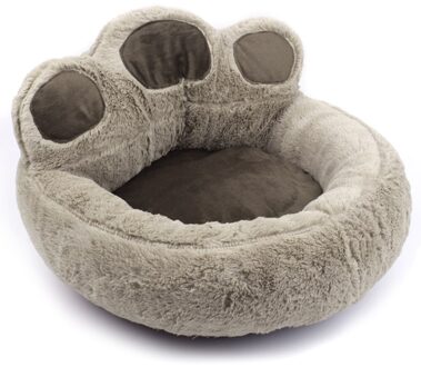 1Pc Pluche Poot Vorm Pet Sofa Huis Hond Nest Soft Warm Puppy Kitten Nest Thuis Bed Dierbenodigdheden Hond accessoires Cama Perro Hond bruin / M
