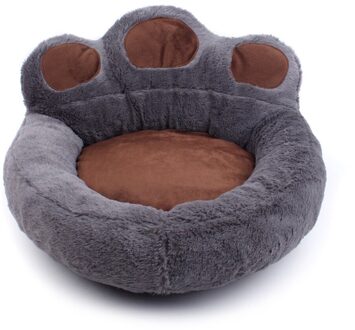 1Pc Pluche Poot Vorm Pet Sofa Huis Hond Nest Soft Warm Puppy Kitten Nest Thuis Bed Dierbenodigdheden Hond accessoires Cama Perro Hond donker grijs / Xl